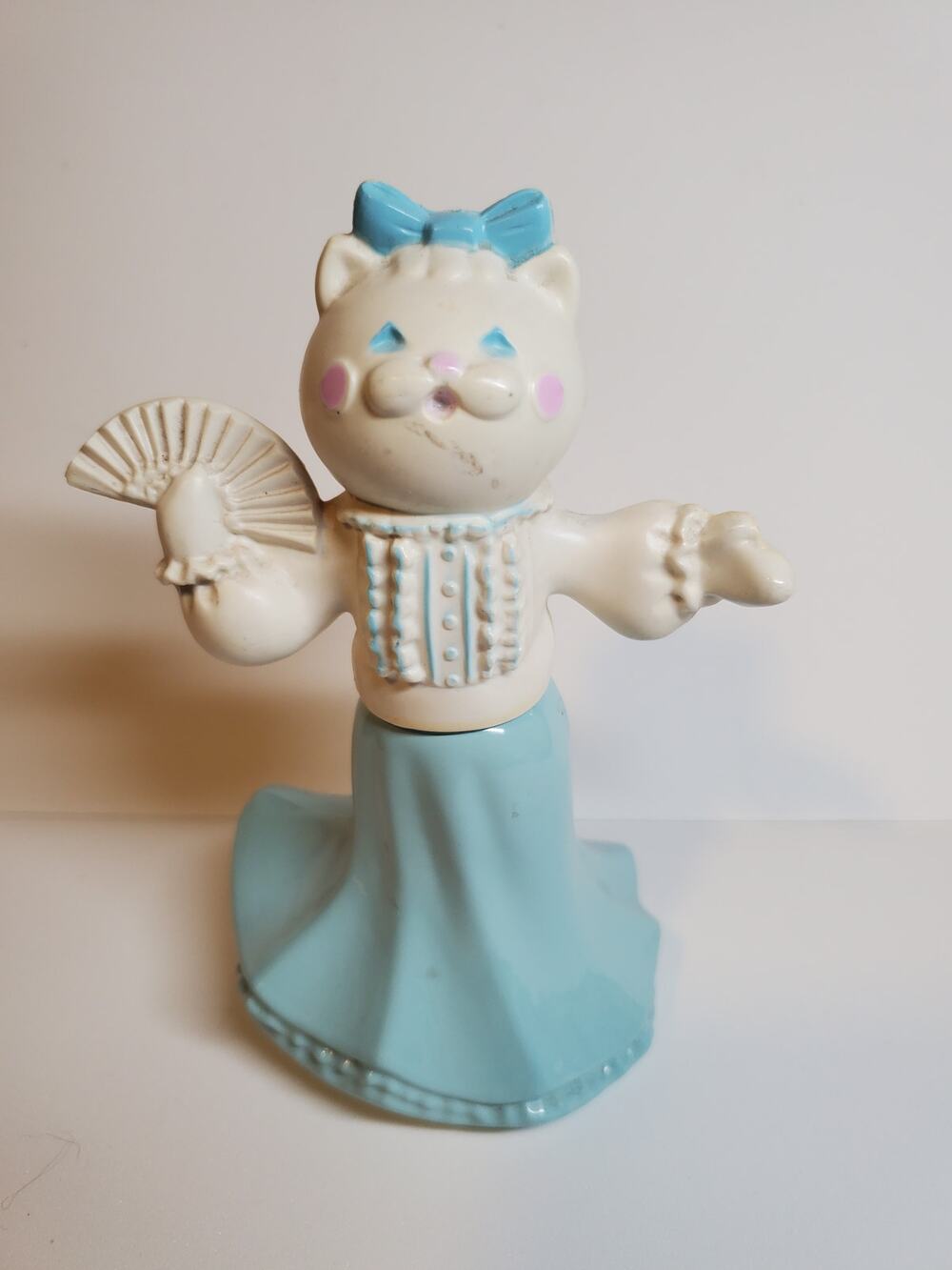 Avon Pink and Pretty Cat in Dress Cologne Bottle Empty - 5"